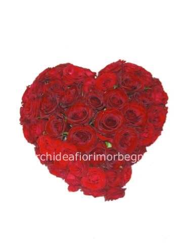 Cuore di rose rosse San Valentino
