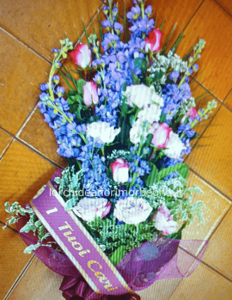 Fascio fiori per condoglianze misura base